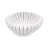 White Ribbed skål stor