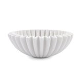 White Ribbed skål stor