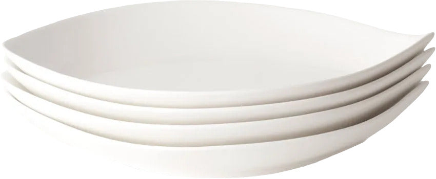Vit Lilja pasta-/salladstallrik 4 st