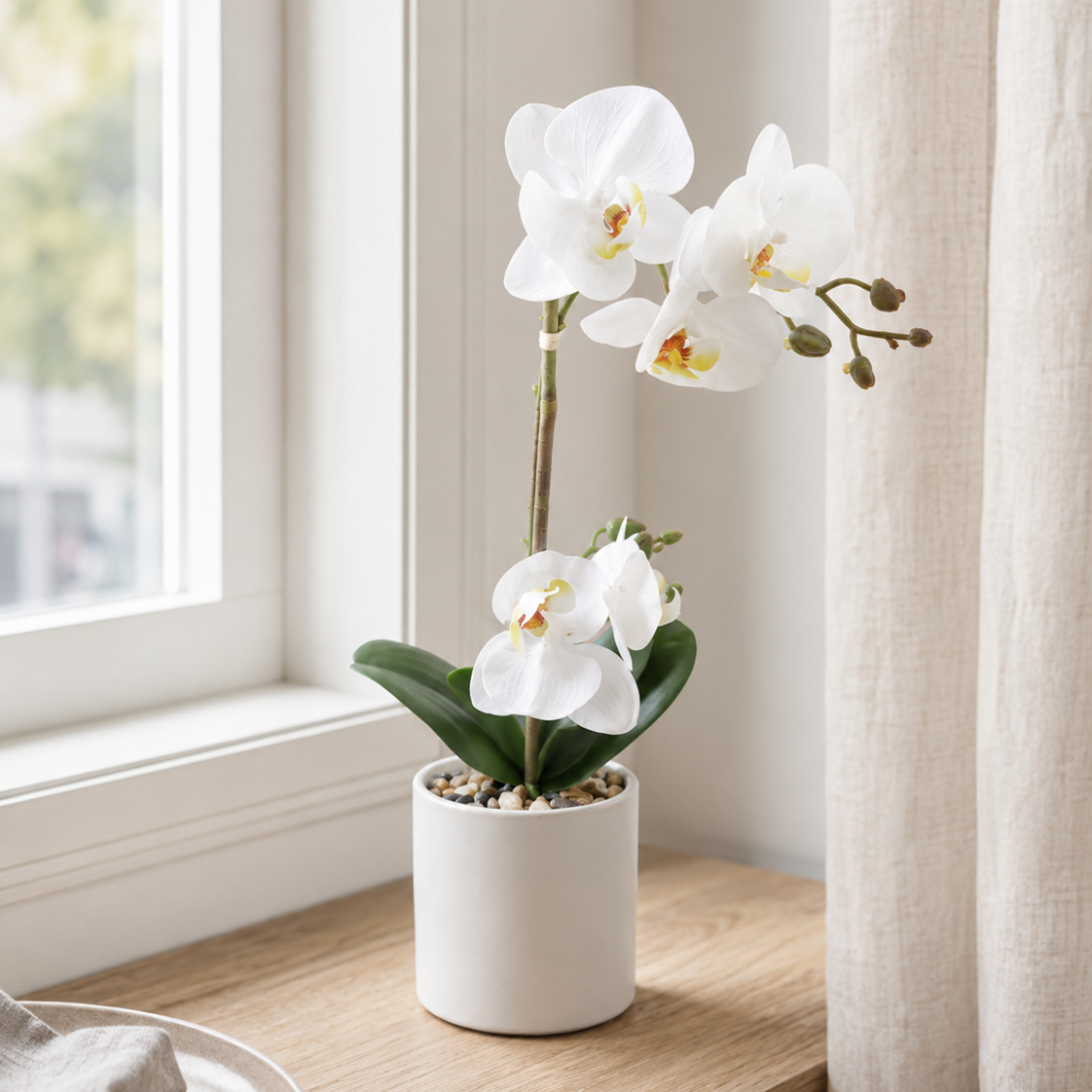 Orkidé vit 35 cm