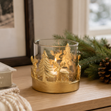 Golden Reindeer värmeljushållare