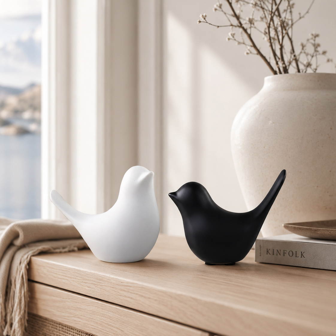 Bird figur svart liten