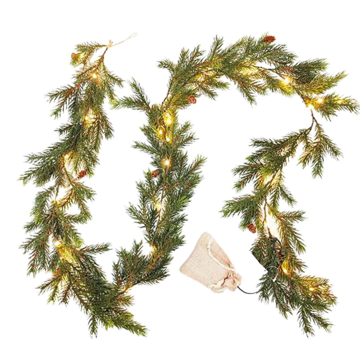 Christmas girlang med LED-ljus 180 cm