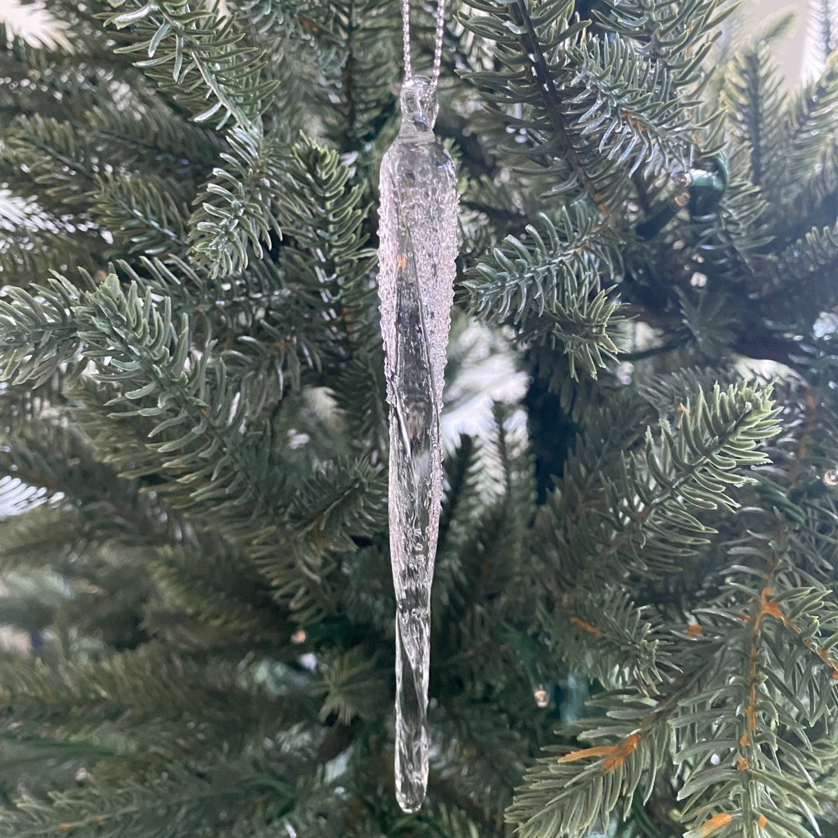 Juldekoration istapp frostad 4 st