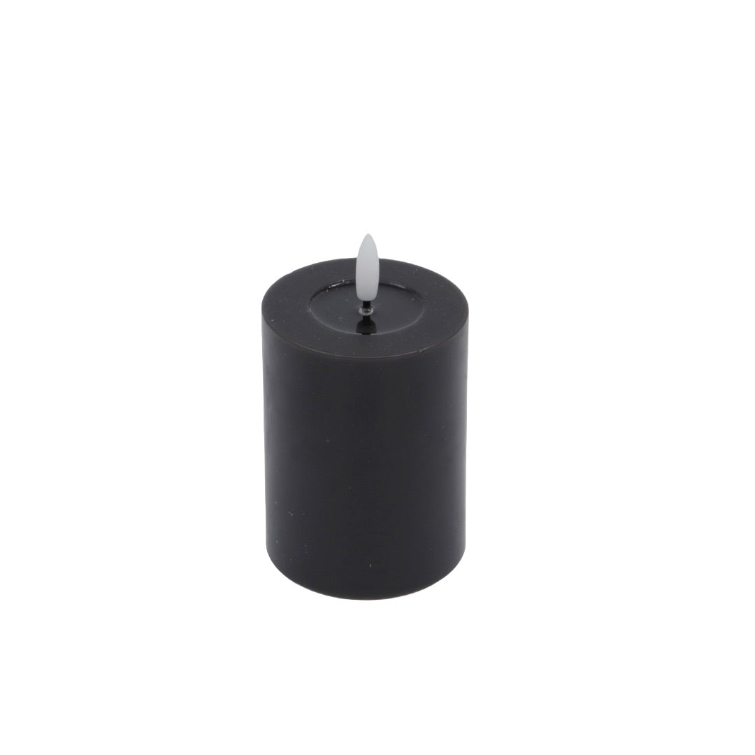 Candela blockljus svart 10 cm