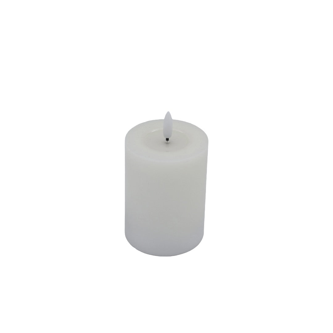 Candela blockljus vit 10 cm