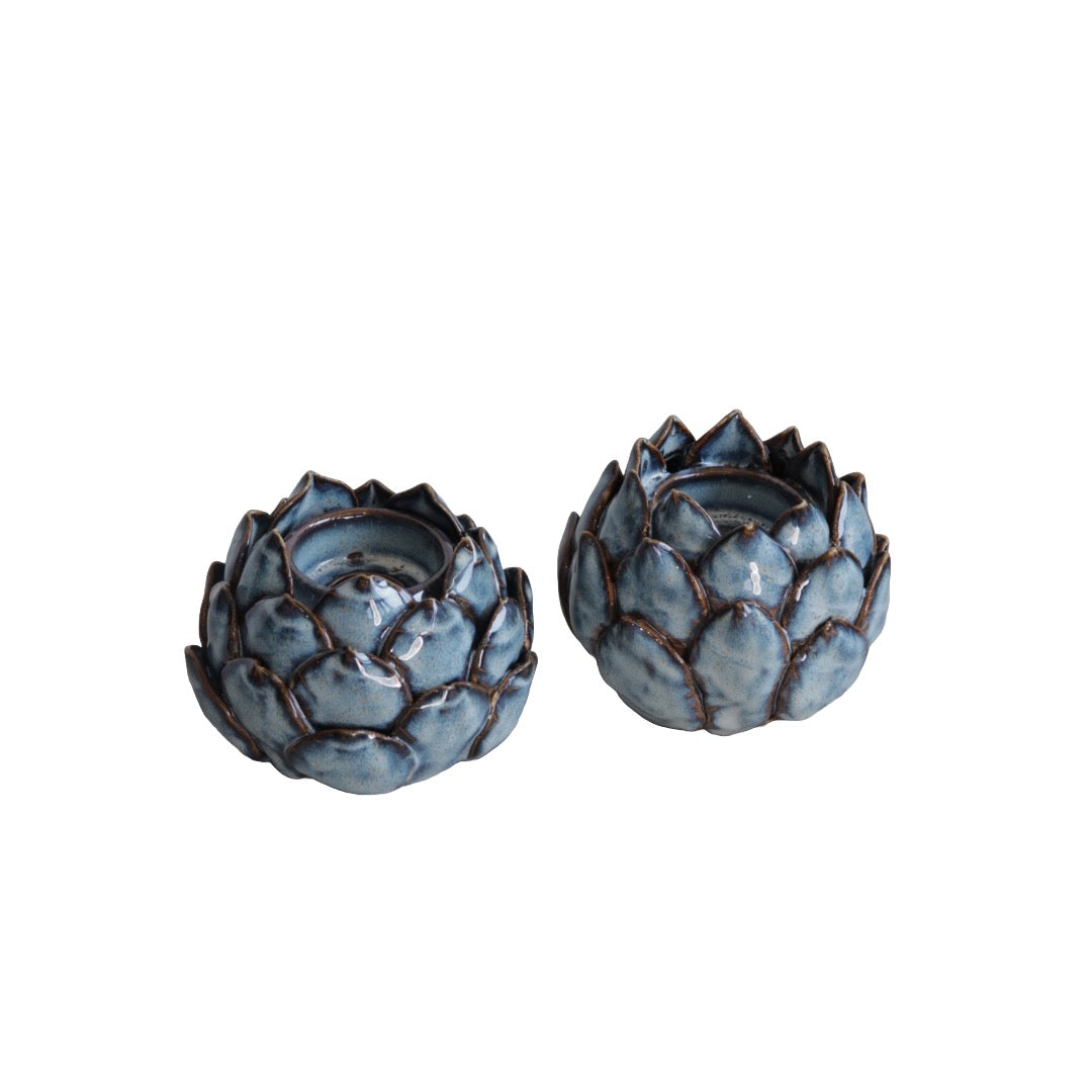 Lotus Blue ljusstake 2 st