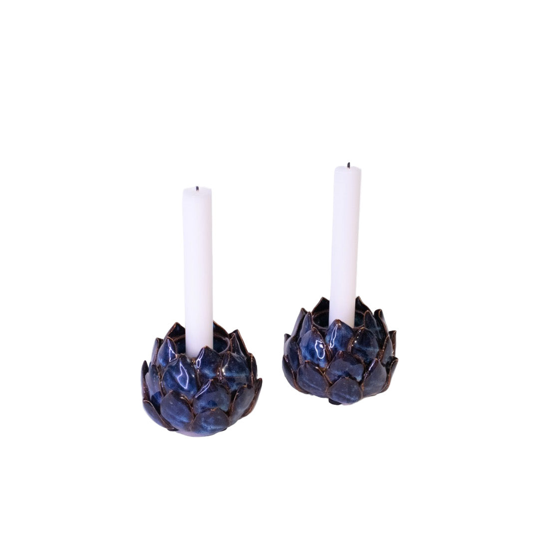 Lotus Blue ljusstake 2 st