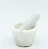 White Marble mortel med stöt