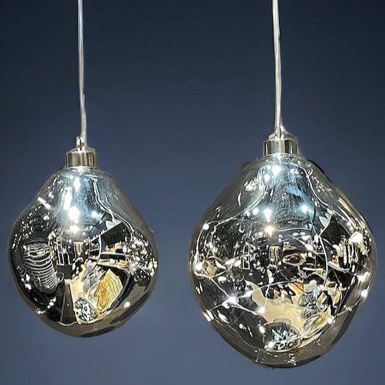 Ariel Silver ljusdekoration 12 cm