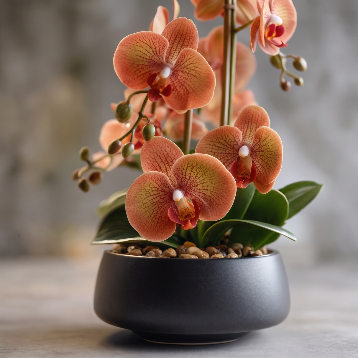 Orkidé brun/vinröd 47 cm