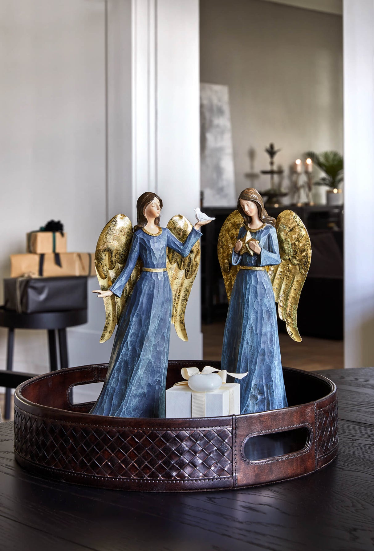 Leylah figur blå set à 2