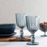 Carla vinglas 2 st grå