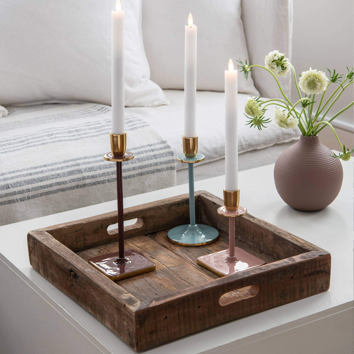 Melody lysstake rosa H: 15cm