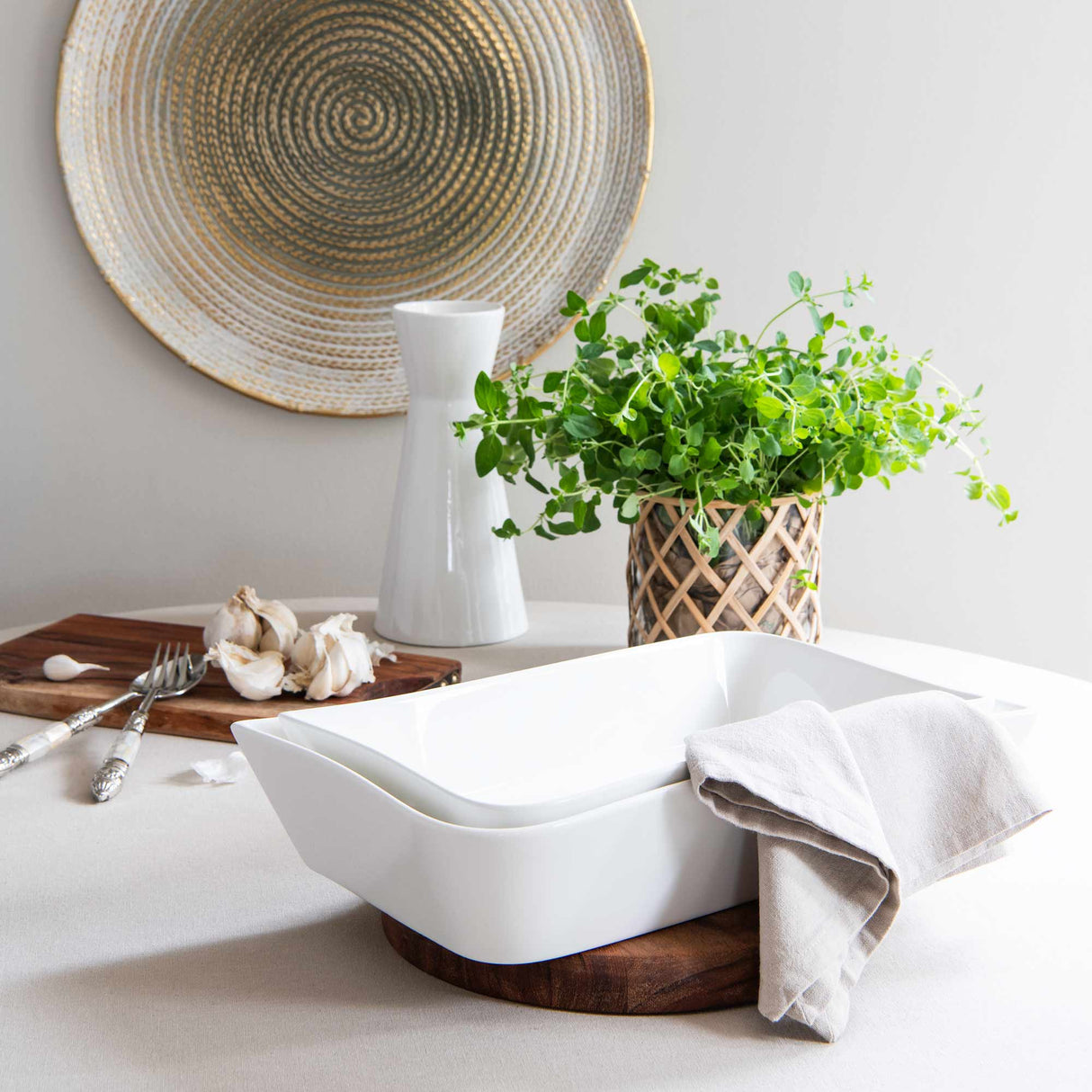 Vit Lilja eldfast form 2 st